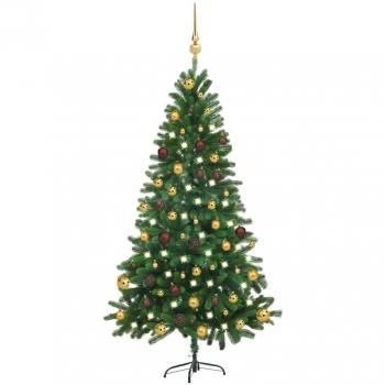 vidaXL Artificial Pre-lit Christmas Tree with Ball Set 150 cm Green