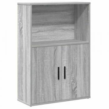 Grey Sonoma Engineered Wood Bookcase - 60x24x85 cm
