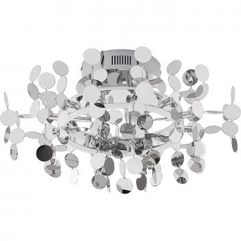 Plafón LED Lucande Glimmo, cromo, moderno, plateado, hecho de aluminio, para salón y comedor, 1 lámpara