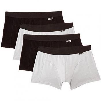 EcoDIM Men's Boxer Shorts Pack of 4 - Black and Gray Cotton