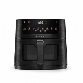 Freidora de Aire Digital Flama 644FL, 6 Litros, 1500W, Ventana, Color Negro