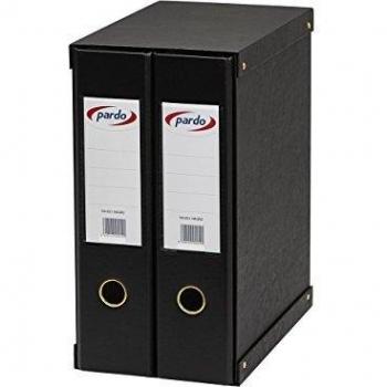 PARDO 924201 - Modulo de 2 archivadores folio, color negro