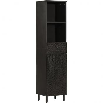 Mueble de baño negro 38x33x160 cm de madera maciza de mango vidaXL