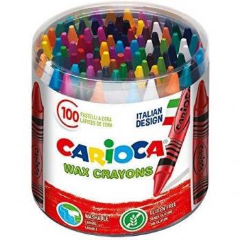 Carioca Wax | 42399 - Caja de Ceras, Colores Surtidos 100 Unidades