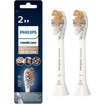 Philips Sonicare HX9092/10 Premium All-in-One A3 Brush Heads, 2-Pack, Black