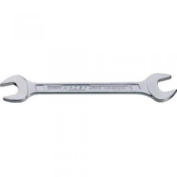 Llave de dos bocas fija HAZET 450N-21X23, cromada, 21 x 23 mm, perfil hexagonal externo, longitud 246 mm