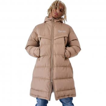 Long Hooded Puffer Jacket Project X Paris - XL Brown
