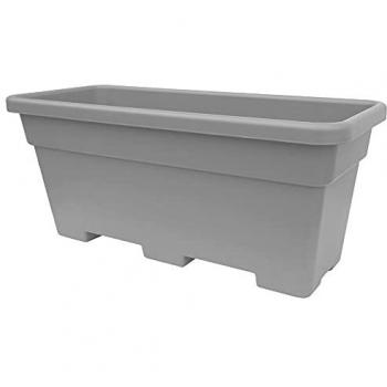 Maceta Cuadrada Maxi 60 cm de Polipropileno Gris