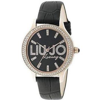 Liujo Women's Analog Quartz Watch TLJ766 with Black Leather Strap