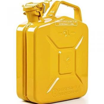 Bidón de combustible 5L amarillo zinc RAL 1018 acero 0,9 mm L230xW120xH310mm Valpro