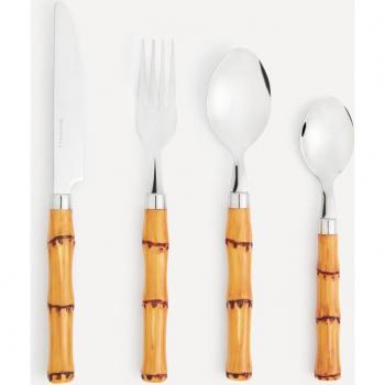 Cubertería de 24 piezas Bamboo con elegante estuche de presentación