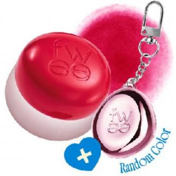 Fwee Lip & Cheek Blurry Pudding Pot RD02 Mule 5g - 2-in-1 Blush and Lip Color with Keychain