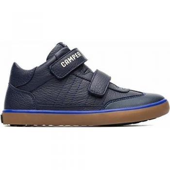CAMPER Pursuit Blue Leather and Cotton Boots - Sizes 32 & 13.5