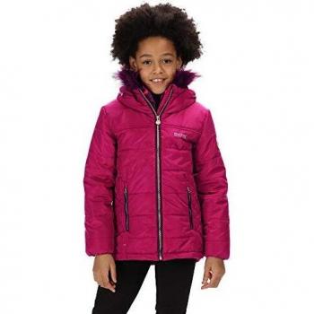 Regatta Westhill - Chaqueta acolchada con capucha reflectante para niños, Unisex niños, Chaquetas acolchadas, RKN087 47WC09, morado, 9-10 años