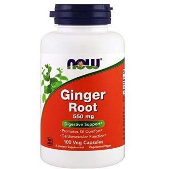 NOW Foods Ginger Root 550 mg - 100 Vegan Capsules