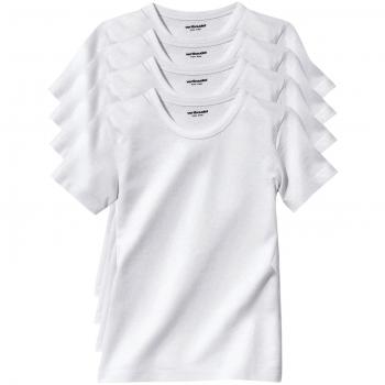 VERTBAUDET Lote de 4 Camisetas de Manga Corta niño Blanco 6A