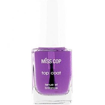 Top Coat Brillante Miss Cop 12 ml - Fija, Protege y Facilita la Aplicación