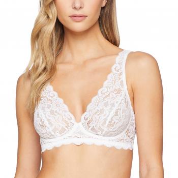 Hanro Moments Soft Cup BH, Sujetador sin Aros para Mujer, Blanco