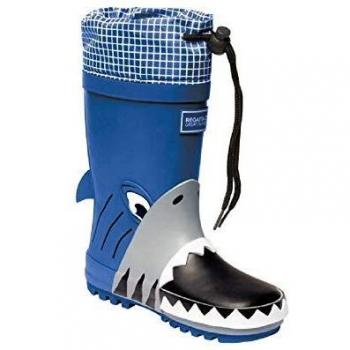 Regatta Kids Waterproof Mudplay Animal Wellies Shark Nautical Blue, Size: UK11