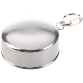 TOOGOO(R) Vaso plegable plegadizo para senderismo camping viajes de acero inoxidable con un clip de langosta, ya sea en su lazo de cinturon, mochila o chaqueta