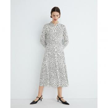 Vestido camisero midi Vila - Vipaya Blanco y Negro