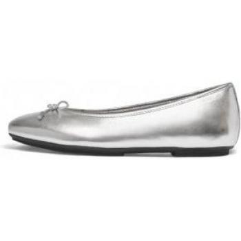 Fitflop Delicato Bow Metallic Silver Ballerina Flats EU 39