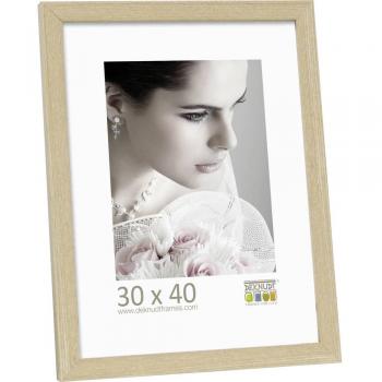 Expositor de pie retroiluminado y portafotos en madera color roble 30x40 cm Deknudt S44CH1