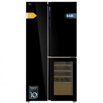 Frigorífico Americano Cecotec Bolero CoolMarket TDW 548 E, 548 L, Clase E, Diseño T Door, Compresor Inverter Plus, Total No Frost, Metal Cooling, Multi AirFlow, Enfriamiento y