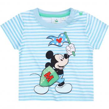 Camiseta de manga corta para bebé, diseño de rayas, color azul y blanco, 3 a 23mois azul azul Talla:12 meses