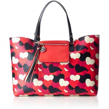 Tommy Hilfiger - Love Reversible Tote Heart, Bolsos totes Mujer, Rot