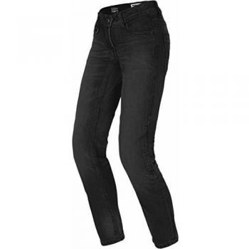 Spidi Vaqueros de Moto J-Tracker Mujer Negros - Jeans de moto para dama, color negro, talla 33