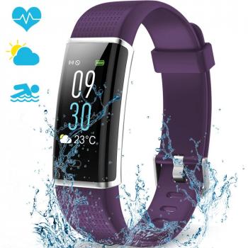 Pulsera de Actividad Inteligente con Pantalla Color, BANLVS Pulsera Actividad con 14 Modos Deportes y Impermeable IP68,Monitor Ritmo Cardíaco, Calorías y Sueño, Podómetro,Cámara Control, Despertador, Notificación de Mensajes, Pulsera Deportiva para 