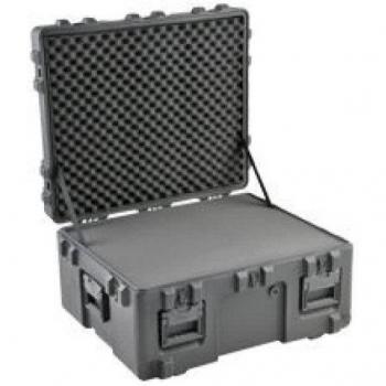 SKB Roto Mil-Std Waterproof Case 30 x 25 x 15 with Cubed Foam, Pull Handle and Wheels (Model: 3R3025-15B-CW)