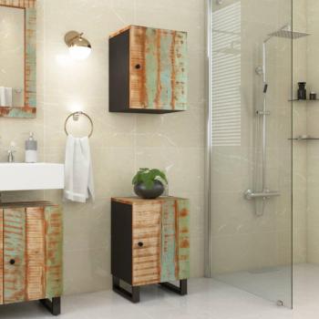 Mueble de baño madera maciza reciclada 38x33x58 cm Multicolor