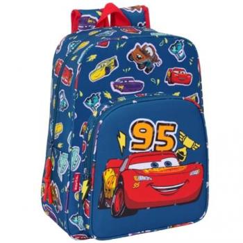 Mochila Escolar Infantil Adaptable Carro Cars Racing 27x33x10 cm