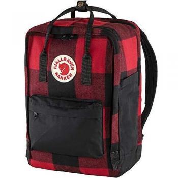 Mochila Kanken Re-Wool para Laptop de 15 - Estilo Clásico, 18L, Color Rojo-Negro