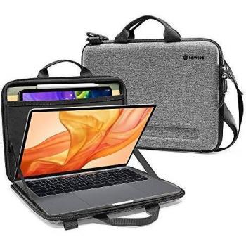 tomtoc Maletín funda rigida Bandolera para 13 MacBook Air M2 M1 2018-2022/A2337, 13 MacBook Pro M2 M1 2016-2022/A2338 ,Bolso Antigoples para Portátil con Bolsillo Organizado para Accesorios