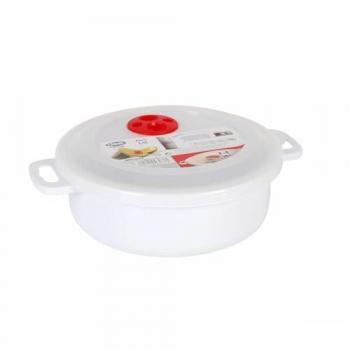 Fiambrera de Plástico con Tapa para Microondas 1,5 L (12 Unidades)