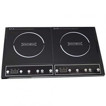 Placa de Inducción Doble 3400W con 2 Zonas y Temperatura Ajustable hasta 270°