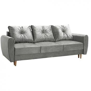 Sofá-cama Muncie 102 con Caja de Ropa de Cama y Tapizado Magic Velvet 2217, Dimensiones 235x95x92cm
