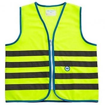 Wowow 011289 Chaleco de seguridad de alta visibilidad para niños, verde fluorescente, L