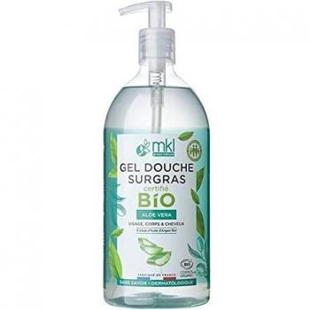 Organic Aloe Vera Shower Gel 1L - Certified Bio, Surgras Formula