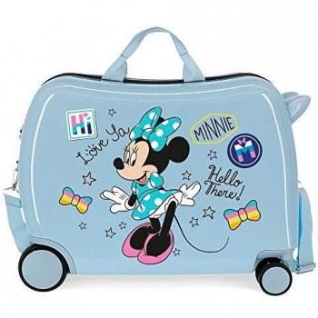 Disney Enjoy Minnie Icon Maleta Infantil Azul 50x38x20 cms Rígida ABS Cierre combinación 34L 2,3Kgs 4 Ruedas Equipaje de Mano