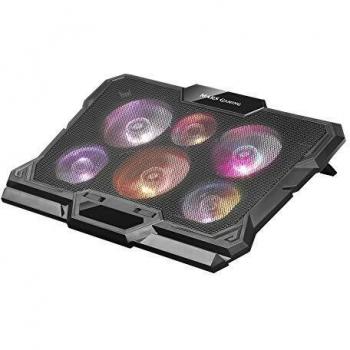Mars Gaming MNBC4, Base Refrigerador Portátil 17.3''', 6 Ventiladores RGB, USB, Negro