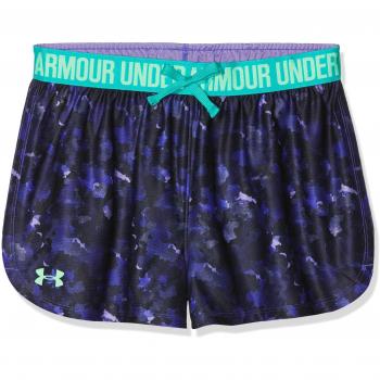 Under Armour - Pantalón Corto para niña, niña, 1291712-501, Purple/Green Malachite/Typhoon, Junior L