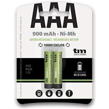 TM Electron TMVH-AAA900H - Pack de 2 Pilas Recargables, Color Verde