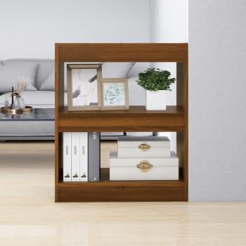 Librería/partición marrón roble 60x30x72 cm
