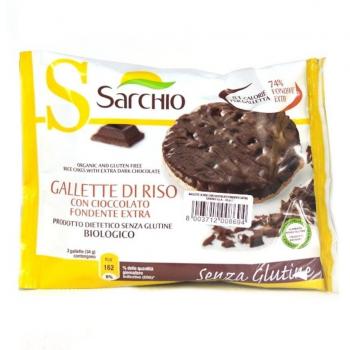 Sarchio - Gallette Di Riso Con Cioccolato Fondente Extra - 34g