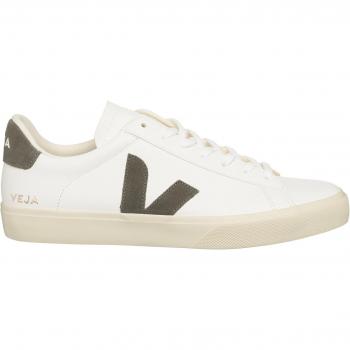 VEJA Men's Campo Chromefree Leather Extra White Khaki Trainers Size: 12 UK