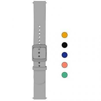 Withings Pulseras deportivas de silicona para los relojes ScanWatch, Steel HR, Steel HR Sport, Move ECG, Move y Steel, Gris - Hebilla de plástico, Silicona 18 mm [Exclusiva Amazon]